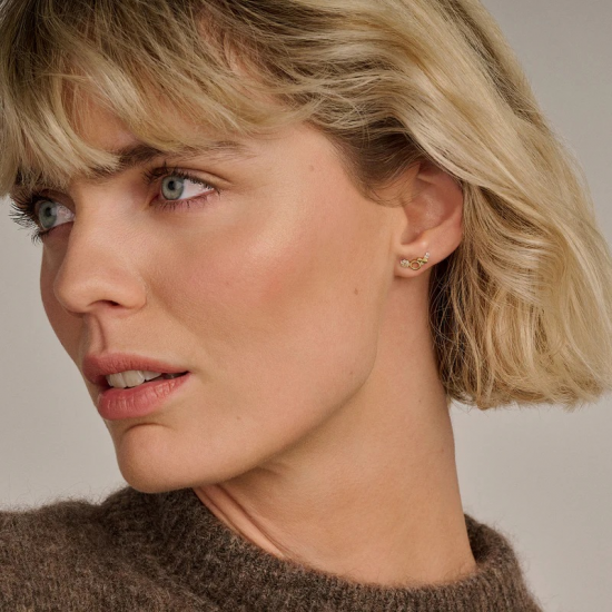 BLUSH 7377YZI GEELGOUDEN OORKNOPPEN ZIRKONIA