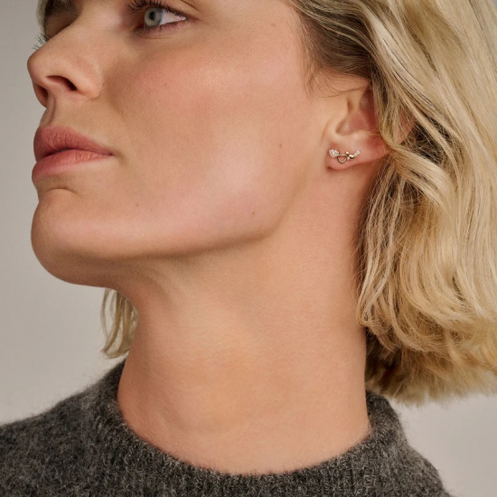 BLUSH 7376YZI GEELGOUDEN OORKNOPPEN ZIRKONIA