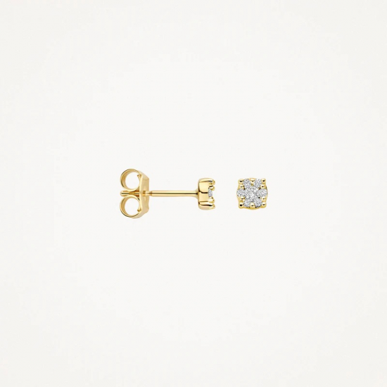 BLUSH 7639YDI GOUDEN OORKNOPPEN MET NATUURLIJKE DIAMANT