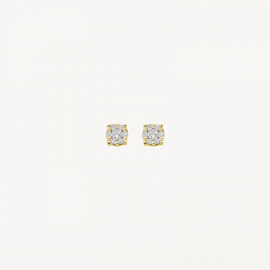 BLUSH 7639YDI GOUDEN OORKNOPPEN MET NATUURLIJKE DIAMANT