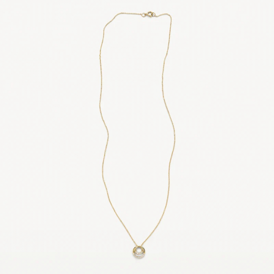 BLUSH 3193YZI GEELGOUDEN COLLIER MET HANGER ZIRKONIA