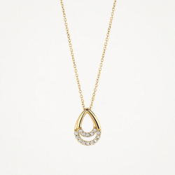 BLUSH 3195YZI GEELGOUDEN COLLIER MET HANGER ZIRKONIA