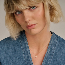 BLUSH 3195YZI GEELGOUDEN COLLIER MET HANGER ZIRKONIA