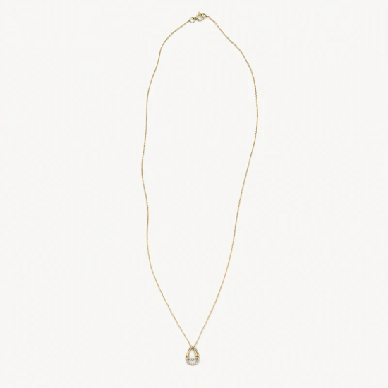 BLUSH 3195YZI GEELGOUDEN COLLIER MET HANGER ZIRKONIA