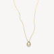 BLUSH 3195YZI GEELGOUDEN COLLIER MET HANGER ZIRKONIA