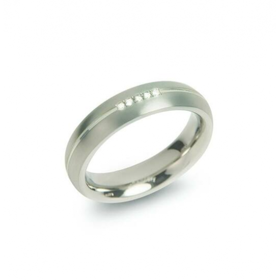 BOCCIA 0130-03 TITANIUM RING MET DIAMANT