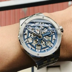 EDOX 85303 3M BUIGB STALEN HERENHORLOGE DELFIN MECANO SKELETON