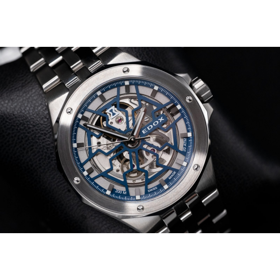 EDOX 85303 3M BUIGB STALEN HERENHORLOGE DELFIN MECANO SKELETON