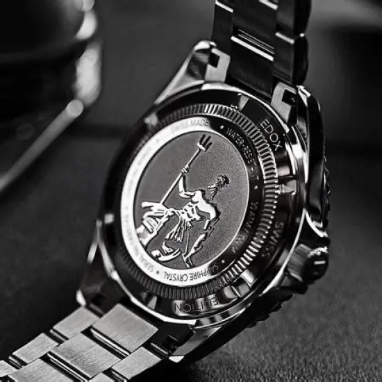 EDOX 80801 3NM NIN STALEN HERENHORLOGE NEPTUNIAN GRANDE RÉSERVE DATE AUTOMATIC