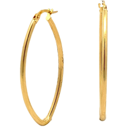 MONZARIO 1418-O GEEL 14K GEELGOUDEN OORRINGEN OVAAL