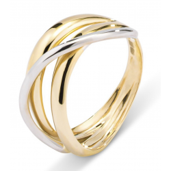 MONZARIO 920-R BIC 14K. BICOLOR GOUDEN RING