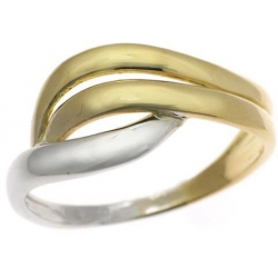 MONZARIO 1141-R BIC 14K. BICOLOR GOUDEN RING