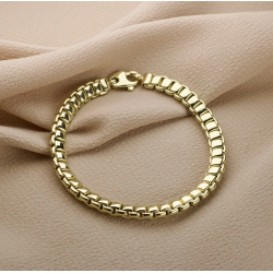 MONZARIO 1679-A GEEL 14K. GEELGOUDEN ARMBAND FANTASIESCHAKEL