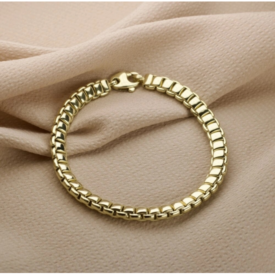 MONZARIO 1679-A GEEL 14K. GEELGOUDEN ARMBAND FANTASIESCHAKEL