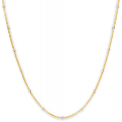 STELLA MILANO 1446-C BIC 18 KT. BICOLOR GOUDEN COLLIER ROCKSTAR COLLECTIE