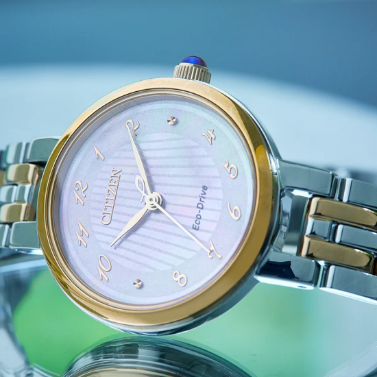 CITIZEN EW0996-84Y DAMESHORLOGE ECO-DRIVE STAAL BICOLOR