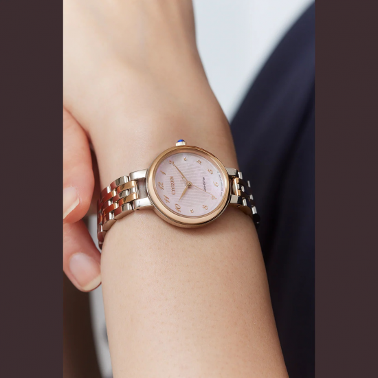 CITIZEN EW0996-84Y DAMESHORLOGE ECO-DRIVE STAAL BICOLOR