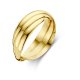 HUISCOLLECTIE 4031218 14 KARAAT GEELGOUDEN RING TROIS ANNEAUX