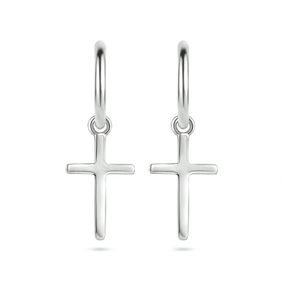 HUISCOLLECTIE 1334763 ZILVEREN OORRINGEN KRUISJE