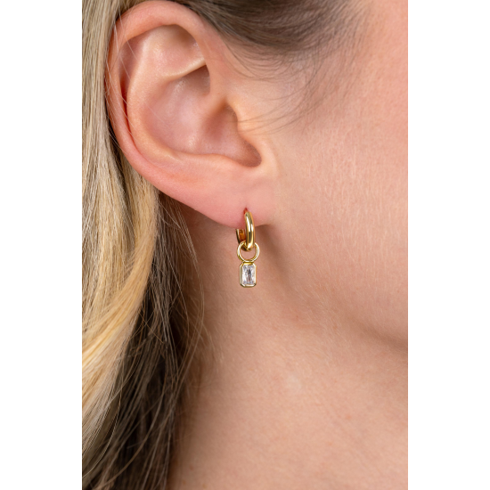 ZINZI ZICH2826 VERGULD ZILVEREN OORRING HANGERS MET ZIRKONIA