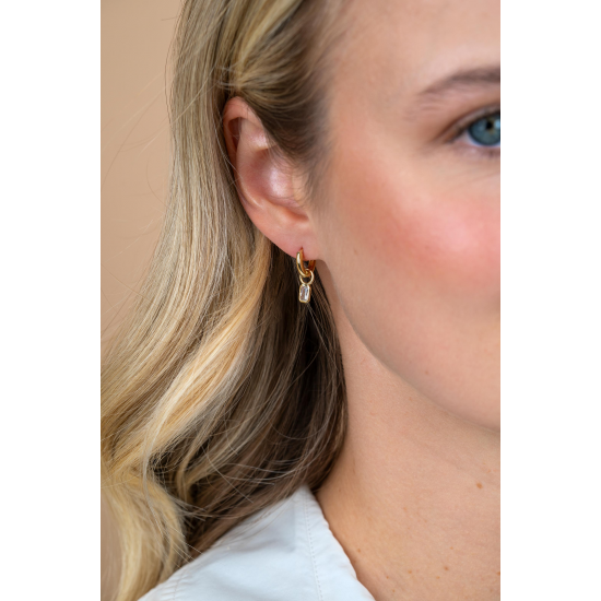 ZINZI ZICH2826 VERGULD ZILVEREN OORRING HANGERS MET ZIRKONIA