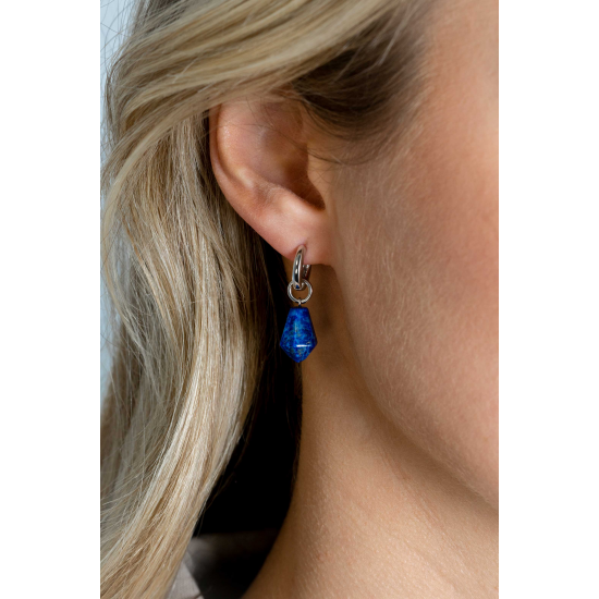 ZINZI ZICH2256L ZILVEREN OORRING HANGERS LAPIS LAZULI