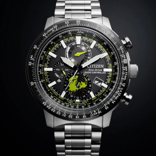 CITIZEN BY3006-53E HERENHORLOGE ECO-DRIVE STAAL RADIO CONTROLLED GEO-TRECKER