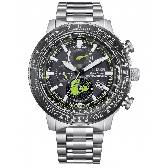 CITIZEN BY3006-53E HERENHORLOGE ECO-DRIVE STAAL RADIO CONTROLLED GEO-TRECKER