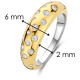 TI SENTO 12363ZY ZILVER VERGULDE RING MET ZIRKONIA
