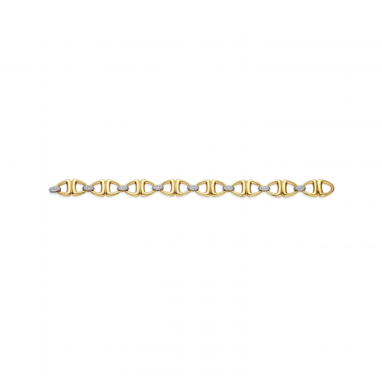 TI SENTO 23087ZY ZILVEREN ARMBAND BICOLOR ZIRKONIA