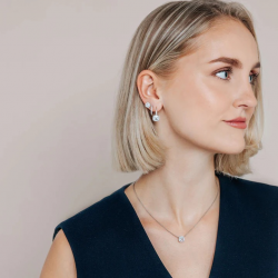 TI SENTO 34104ZI ZILVEREN COLLIER MET ZIRKONIA