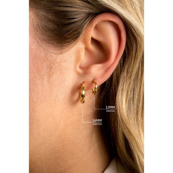 ZINZI ZGO331 14 KARAAT GOUDEN OORRINGEN 15MM