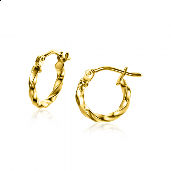 ZINZI ZGO331 14 KARAAT GOUDEN OORRINGEN 15MM