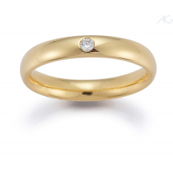 GERSTNER 4/26199/5  GOUDEN TROUWRING MET DIAMANT