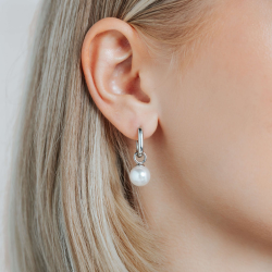 TI SENTO 7848WP ZILVEREN OORRINGEN MET PAREL