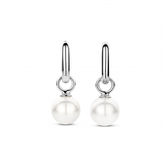 TI SENTO 7848WP ZILVEREN OORRINGEN MET PAREL