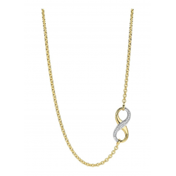 TI SENTO 34085ZY ZILVER VERGULD COLLIER INFINITY ZIRKONIA