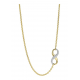 TI SENTO 34085ZY ZILVER VERGULD COLLIER INFINITY ZIRKONIA