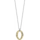 TI SENTO 34091ZY ZILVER VERGULD COLLIER MET HANGER ZIRKONIA