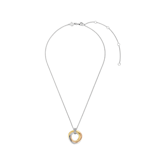 TI SENTO 3972ZT ZILVER VERGULDE HANGER TRICOLOR ZIRKONIA