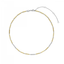 TI SENTO 34088ZY ZILVEREN COLLIER BICOLOR ZIRKONIA