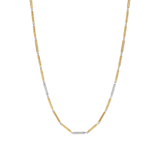 TI SENTO 34088ZY ZILVEREN COLLIER BICOLOR ZIRKONIA