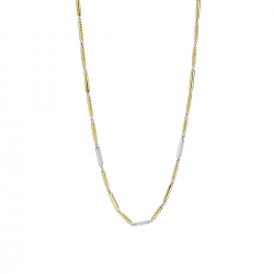 TI SENTO 34088ZY ZILVEREN COLLIER BICOLOR ZIRKONIA