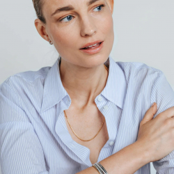 TI SENTO 34083SY VERGULD ZILVEREN COLLIER 55 CM.