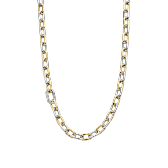 TI SENTO 34065ZY VERGULD ZILVEREN COLLIER MET ZIRKONIA SLUITING