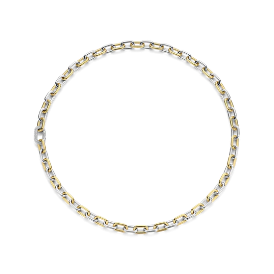 TI SENTO 34065ZY VERGULD ZILVEREN COLLIER MET ZIRKONIA SLUITING