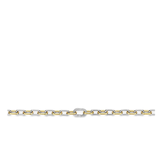 TI SENTO 34065ZY VERGULD ZILVEREN COLLIER MET ZIRKONIA SLUITING