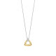 TI SENTO 34108ZY ZILVER VERGULD COLLIER MET HANGER ZIRKONIA
