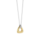 TI SENTO 34108ZY ZILVER VERGULD COLLIER MET HANGER ZIRKONIA
