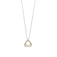 TI SENTO 34108ZY ZILVER VERGULD COLLIER MET HANGER ZIRKONIA